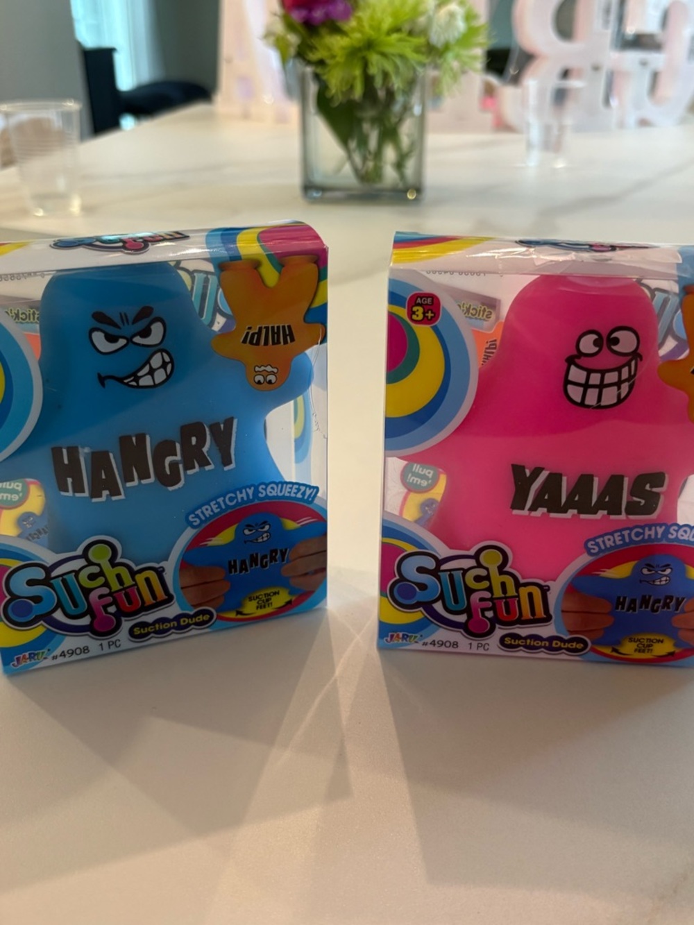 Such Fun Suction Dudes Stretchy Squeezy lot of 2 squishies